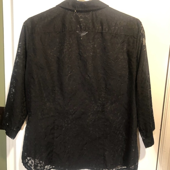 Chico’s sheer & lace Blouse 🎈2 for $15 🎈 - Picture 3 of 7